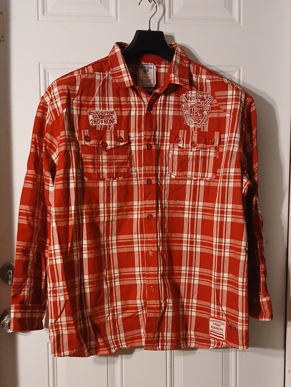 Parish Nation Red Plaid Long-Sleeve Shirt - Casual Button-Up